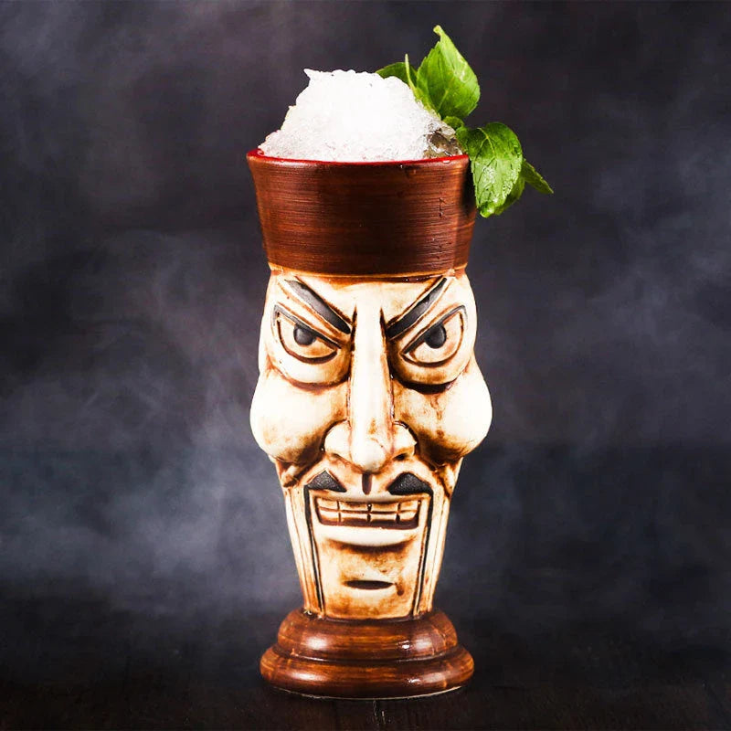 GiftHome UK Unique Tiki-Inspired Ceramic Mug with 3D Decorative Face