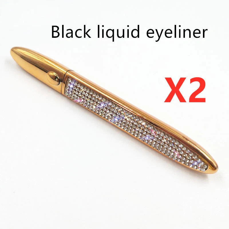 Premium self-adhesive eyeliner and false lash set in various shades