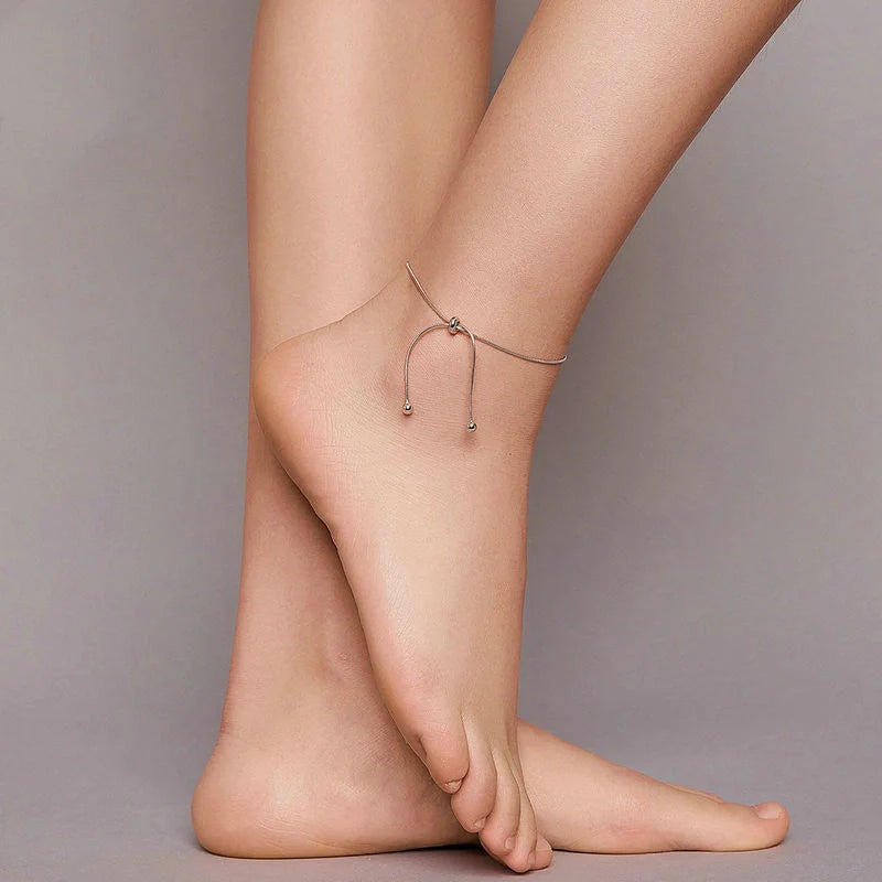 Elegant silver charm anklets with adjustable chain and premium 925 sterling silver construction