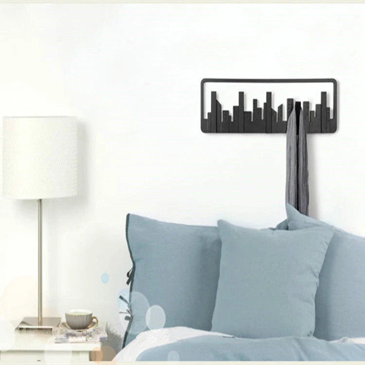 Stylish Wall-Mounted Multipurpose Coat Rack with 5 Hooks
