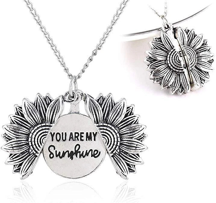Radiant sunflower necklace with adjustable length and modern design