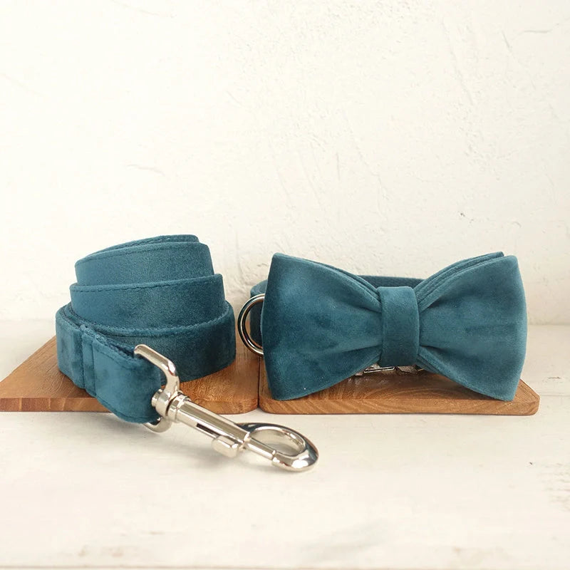 Premium Velvet Traction Rope Set with Sturdy Metal Buckle in Emerald Green