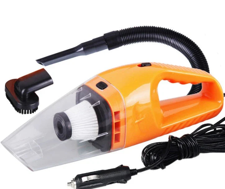 Powerful car vacuum cleaner with 120W motor and compact design for effortless interior cleaning