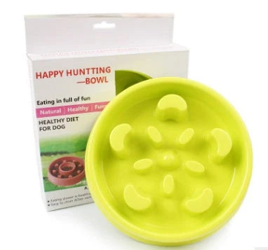 Anti-choke pet bowl made of durable plastic, available in multiple vibrant colours to suit your pet's style