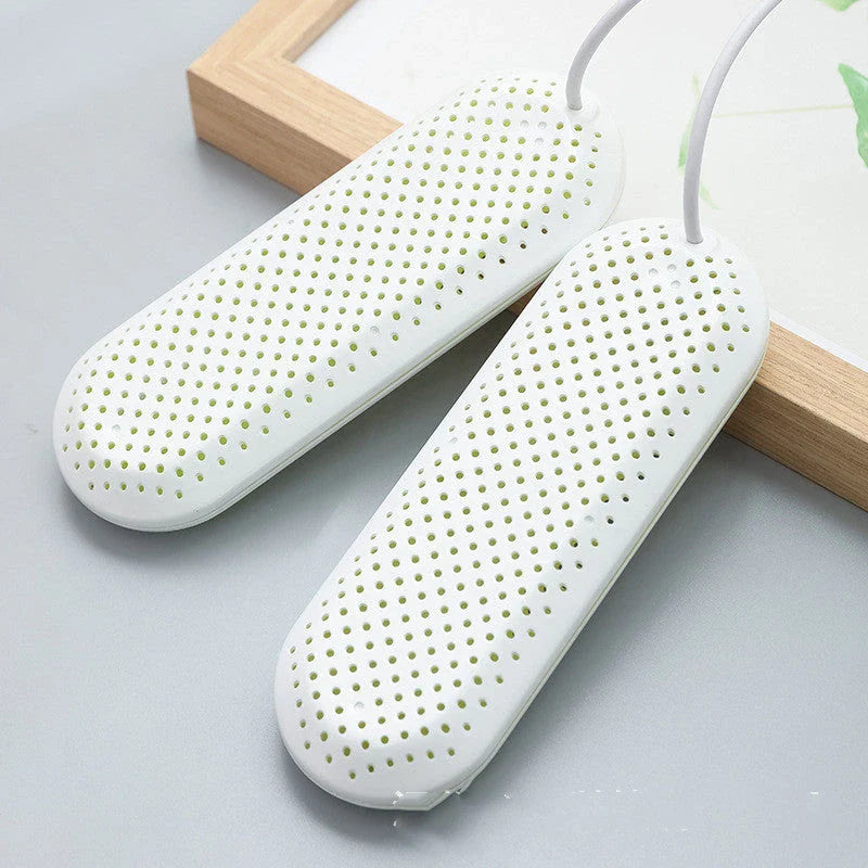 Versatile electric shoe dryer with multi-speed adjustable drying, anti-bacterial and deodorizing features, and 360-degree surround drying for fresh, hygienic shoes