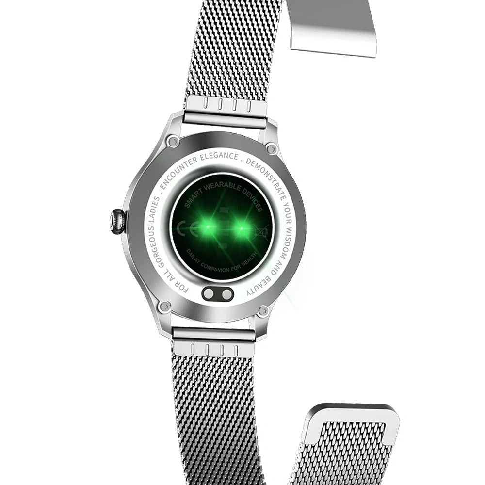 Chivo KW10Pro women's smart watch with fine steel strap and ultra-thin dial
