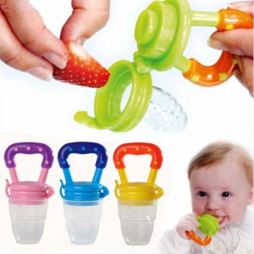 Versatile silicone pacifier with secure design to provide a safe and comfortable feeding experience for babies