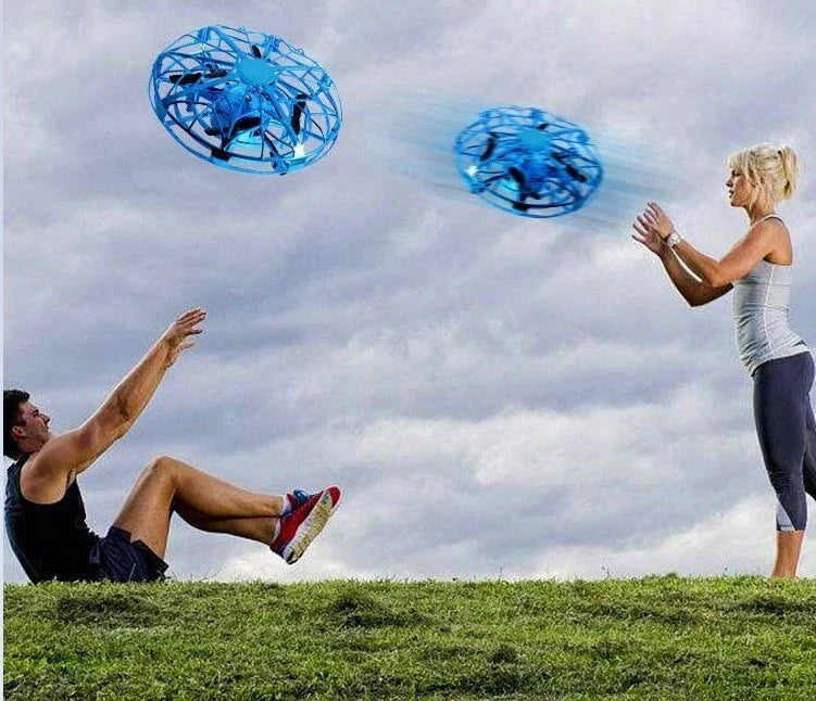 Intuitive air drone with UFO-inspired design, gesture control, and automatic obstacle avoidance for seamless aerial experiences.