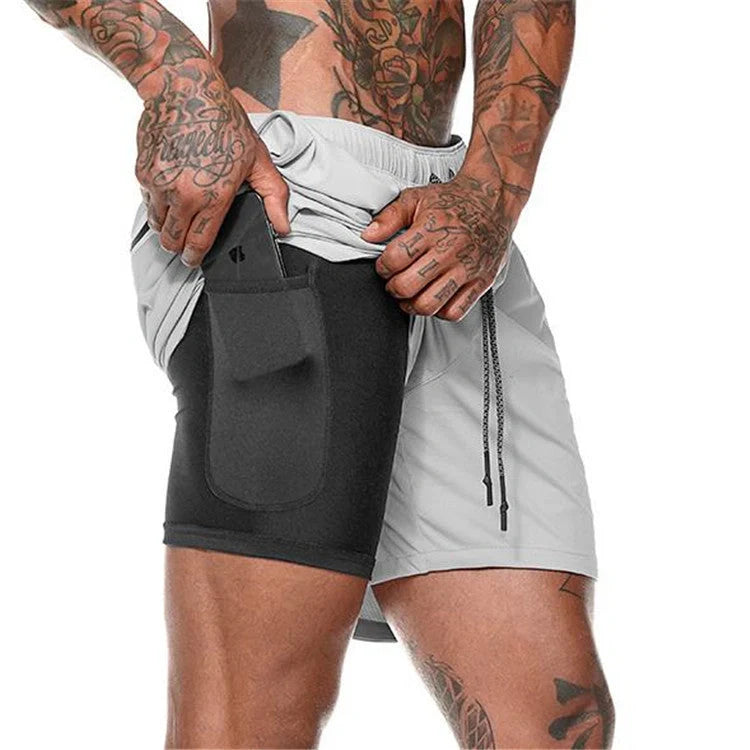 Premium breathable compression shorts with side pockets for enhanced comfort and performance during workouts