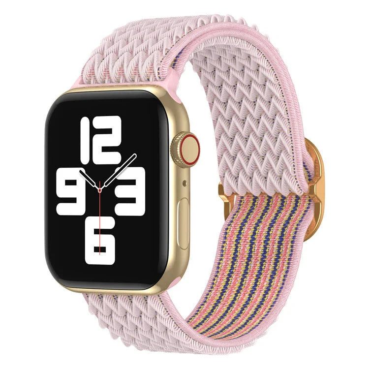 Stylish woven polyester Apple Watch strap with adjustable design and quick-drying properties
