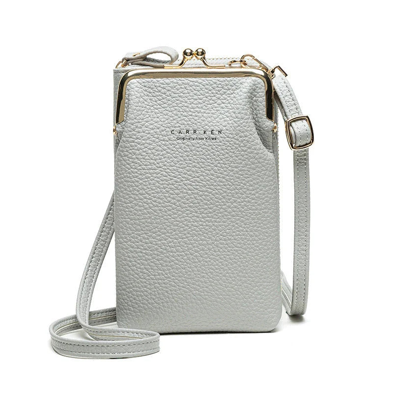 Stylish PU leather shoulder bag featuring a lychee pattern design in a range of vibrant colours