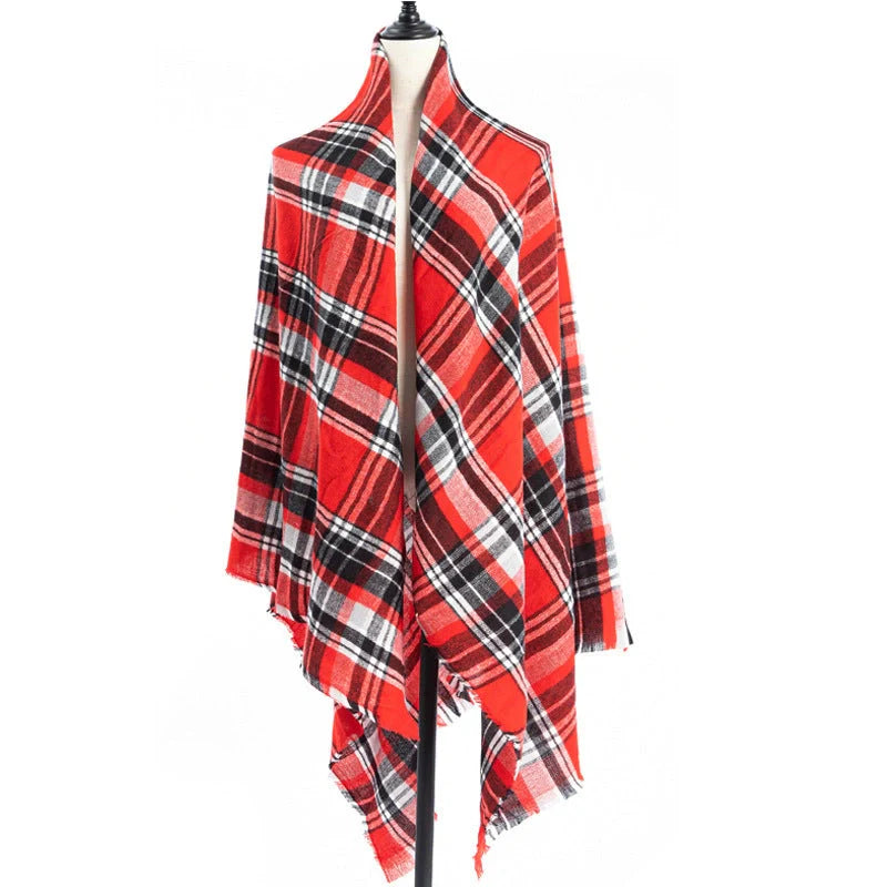 Luxury plus-sized double-sided cashmere-like scarf shawl in various colors