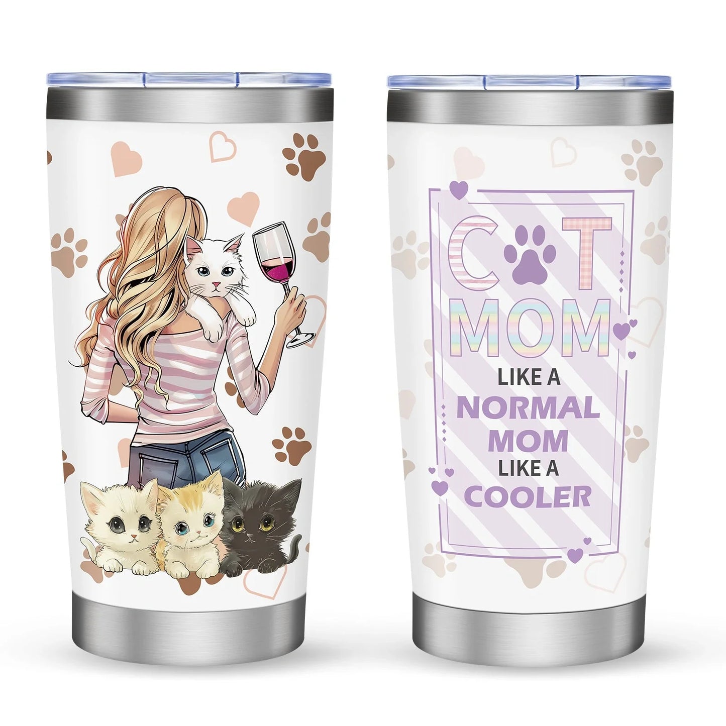 20oz Car Cup with secure lid, perfect for preventing spills during commutes