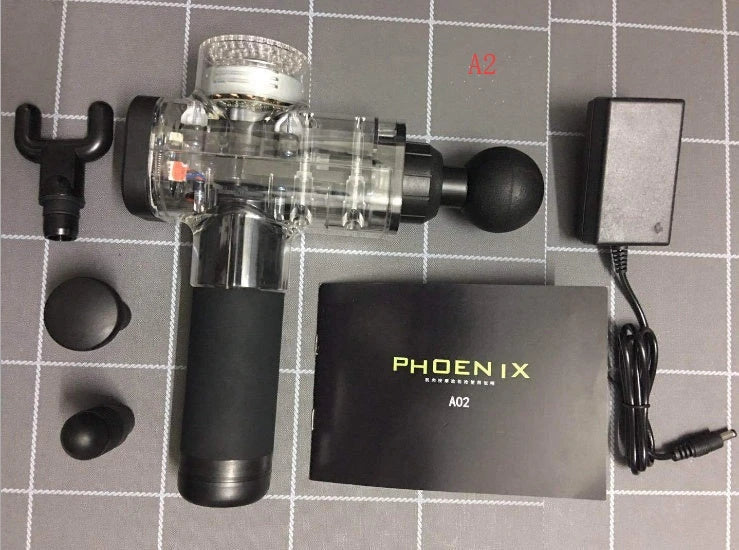 Premium deep tissue massage gun with interchangeable heads and whisper-quiet operation for relaxing muscle therapy