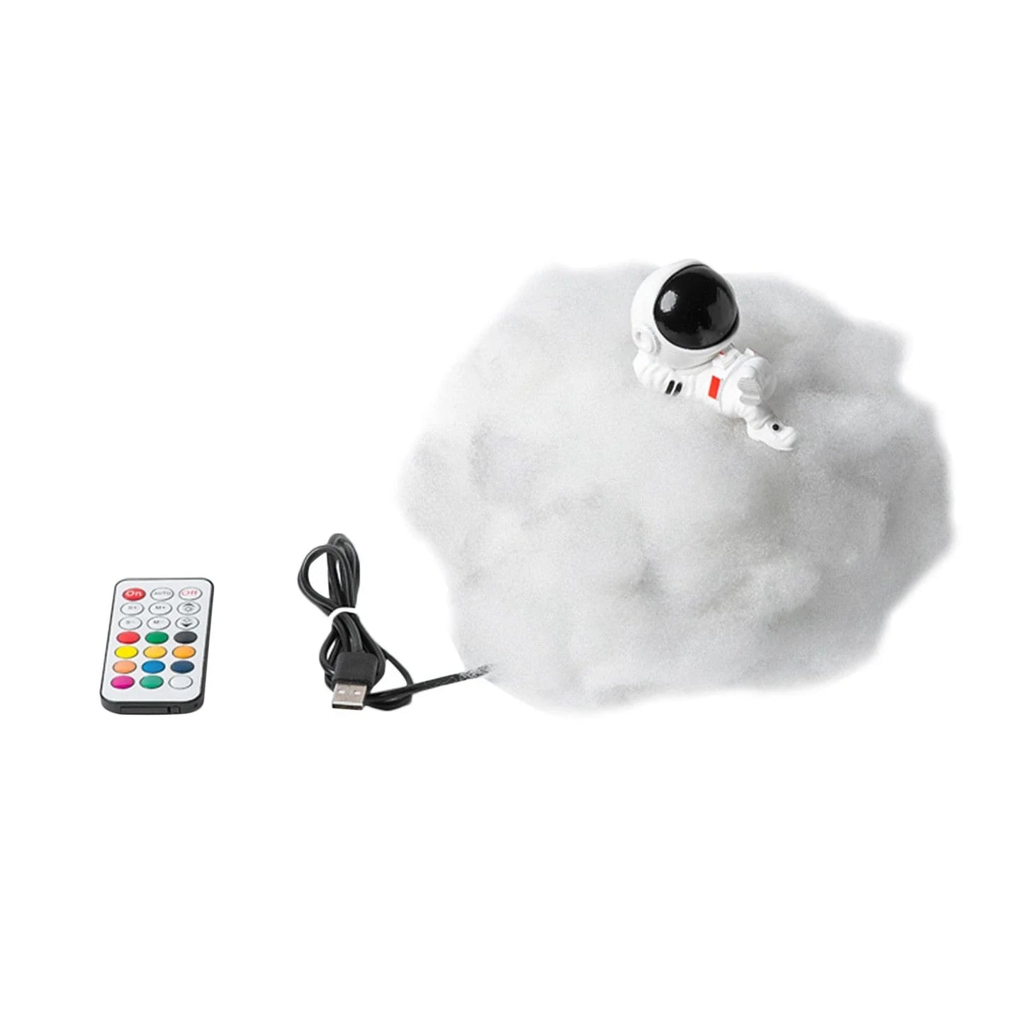 Enchanting Astronaut Cloud Night Light with mesmerising rainbow-like glow and adorable astronaut figurines