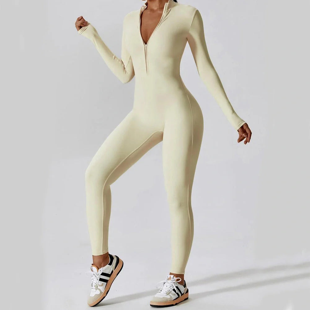 Premium seamless sports jumpsuit for women in various colours and sizes