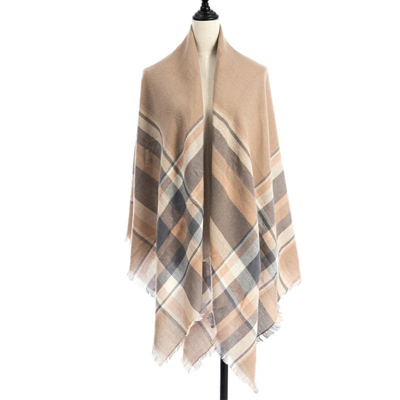 Luxury plus-sized double-sided cashmere-like scarf shawl in various colors