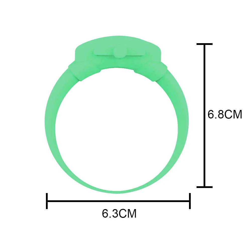 Premium wearable hand sanitiser dispenser bracelet in various colours, made with durable silicone TPU material