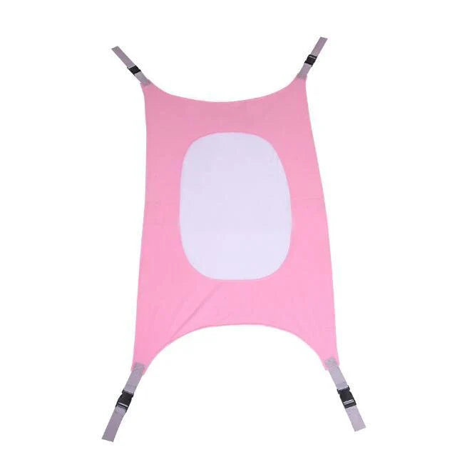 Portable baby crib hammock made of soft crushed velour in various colors to help reduce SIDS and flat head syndrome