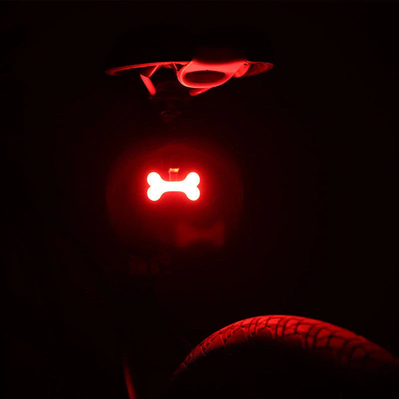 Rechargeable bicycle rear light with bright LED illumination for enhanced cycling safety and visibility