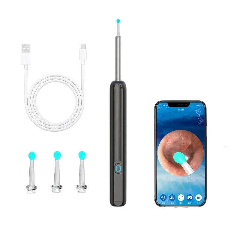 HD Wireless Smart Endoscope with Luminous Ear Pick for safe ear cleaning