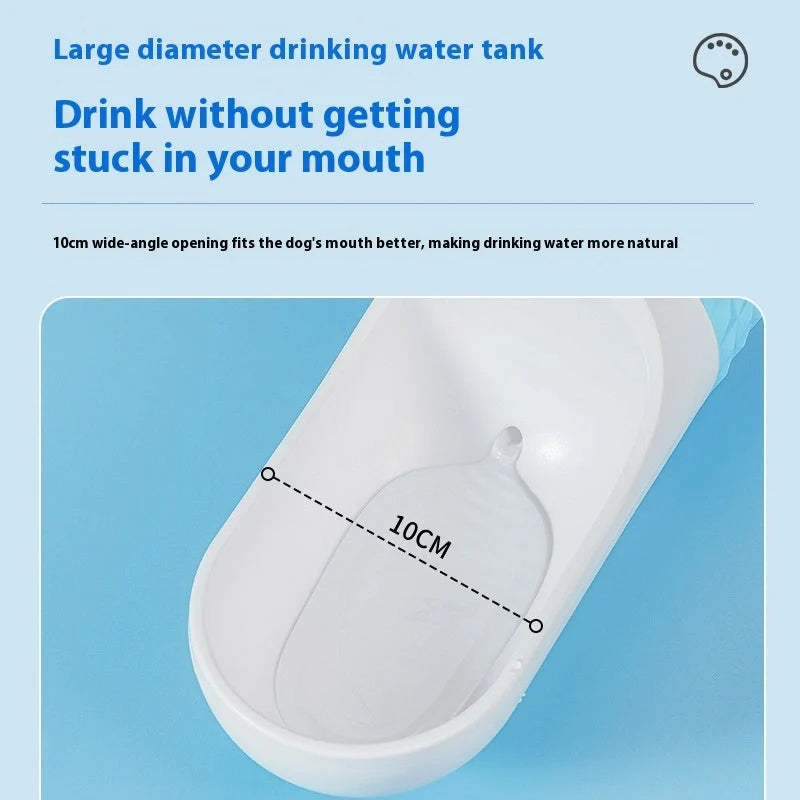 Portable dog water cup with one-click lock for outdoor travel