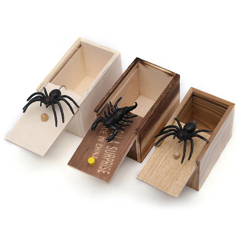 Prank Spider Surprise Box - Realistic Jumping Creature for Hilarious Jokes and Laughs on April Fools' Day