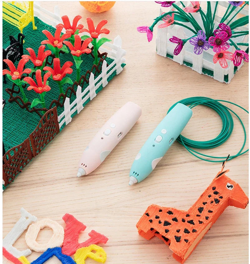 A 3D drawing pen with an LED display, allowing users to create unique, three-dimensional artworks and designs.