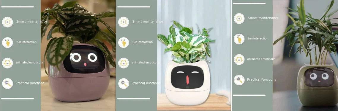 Smart Planter with AI and 7 sensors for easy plant care in various colours