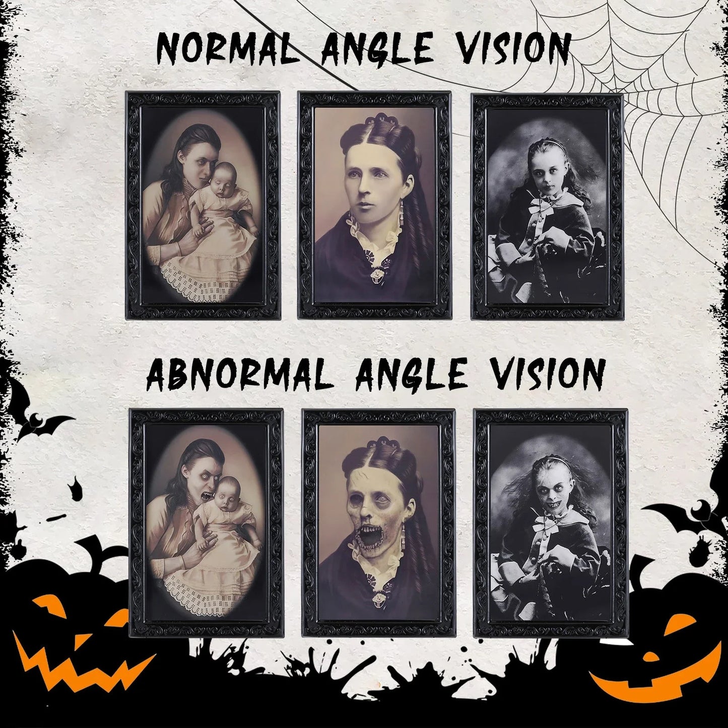 Haunting 3D Changing Face Portrait - Spooky Halloween Decoration with Ghostly Figure
