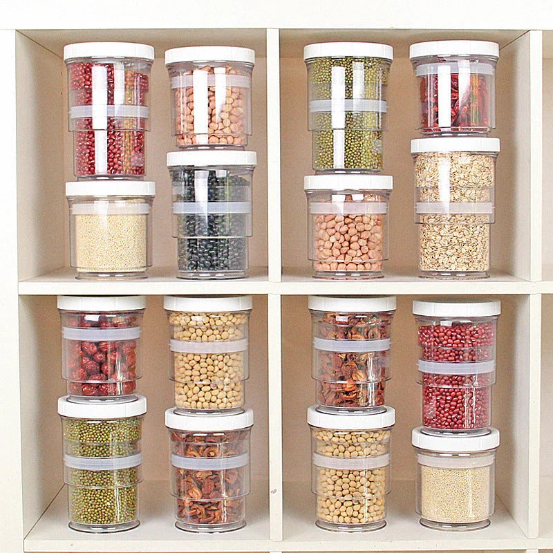 GiftHome UK Airtight Vacuum Food Storage Containers with Pump - Space-Saving Kitchen Jars