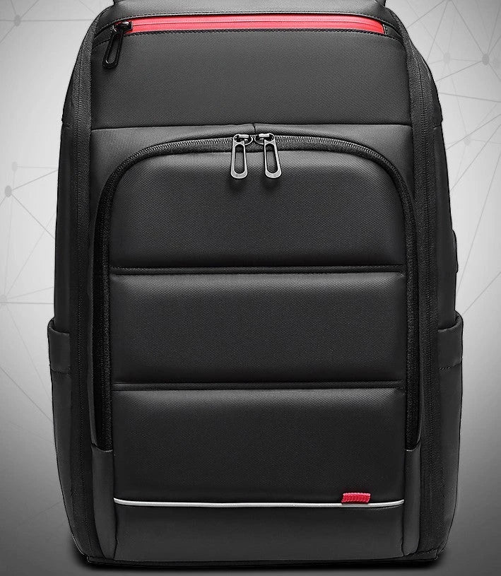 Waterproof backpack with USB charging port, multiple compartments, and comfortable padded straps for everyday use and travel