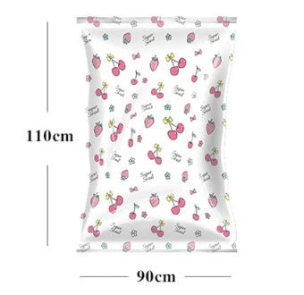 Versatile vacuum compression bags for storing quilts, clothes, and plush toys, reducing volume by up to 80% to maximise storage space.