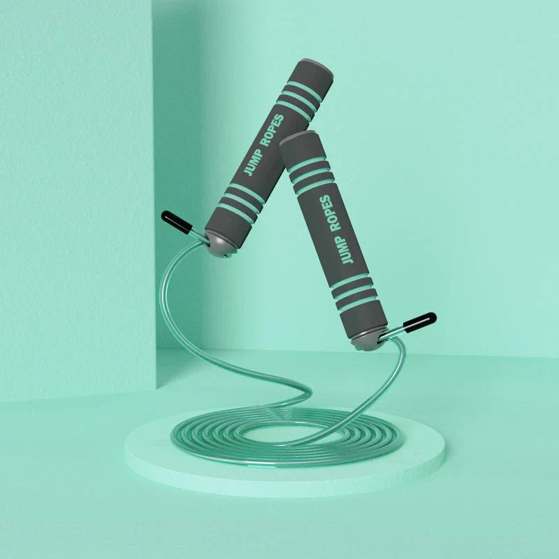Adjustable speed skipping rope with various colour and model options, designed for fitness training and weight loss