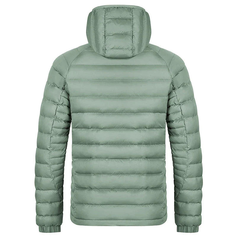 A stylish and versatile hooded jacket with a range of color options, featuring a lightweight design, convenient pockets, and a smooth zipper closure.