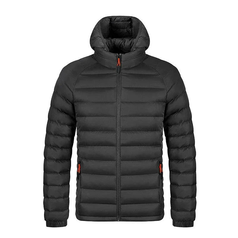 A stylish and versatile hooded jacket with a range of color options, featuring a lightweight design, convenient pockets, and a smooth zipper closure.