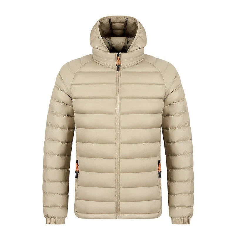 A stylish and versatile hooded jacket with a range of color options, featuring a lightweight design, convenient pockets, and a smooth zipper closure.