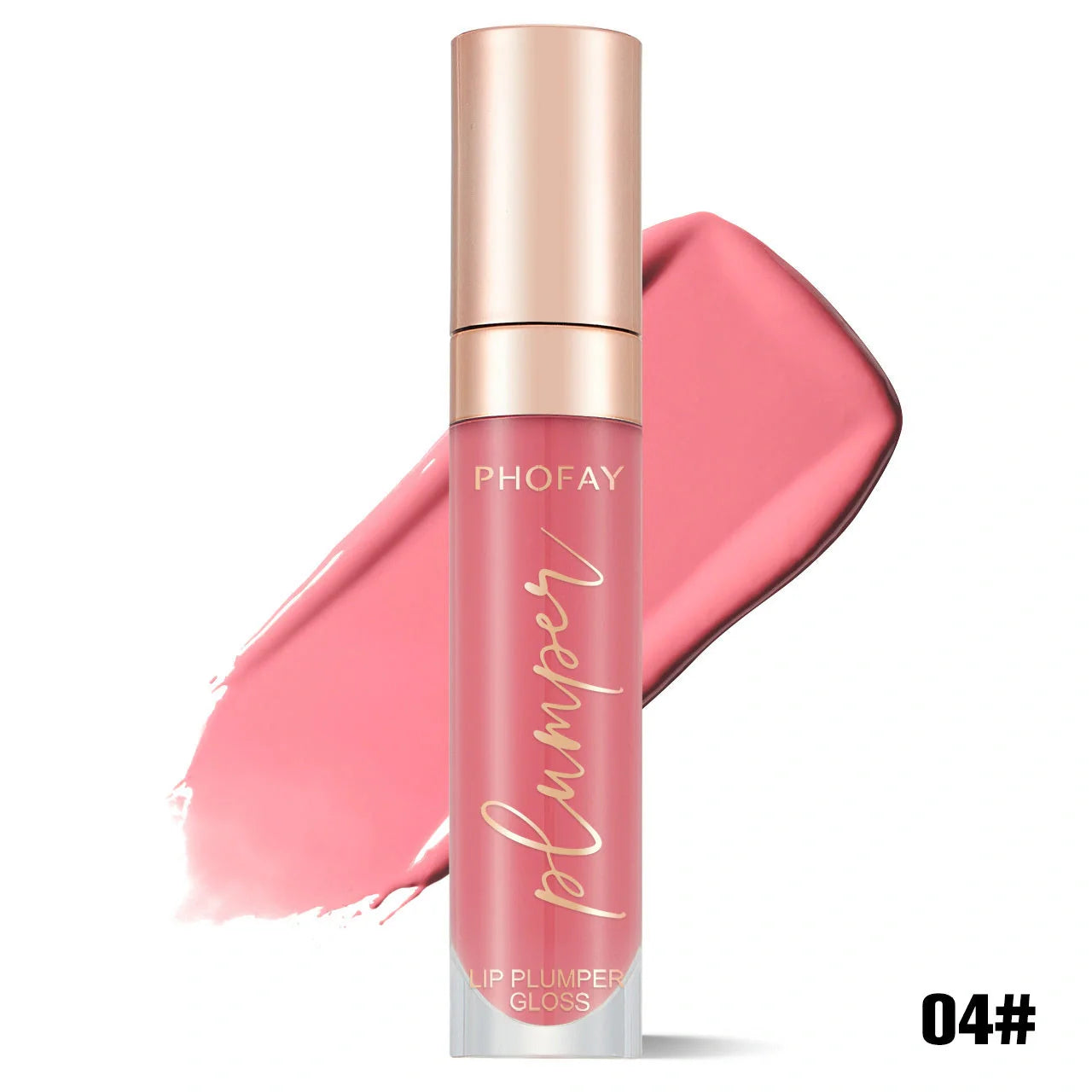 PHOFAY Shiny Lip Plumper Gloss - Volumising Lip Enhancer with Glossy, Radiant Finish