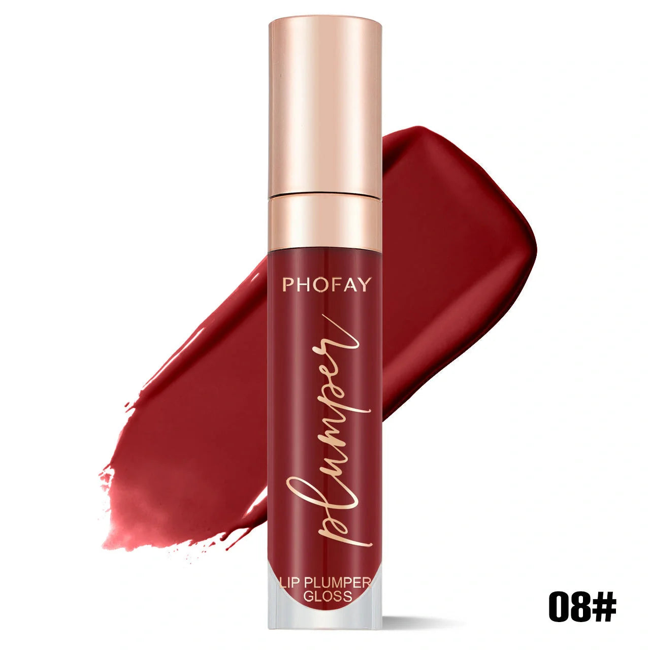 PHOFAY Shiny Lip Plumper Gloss - Volumising Lip Enhancer with Glossy, Radiant Finish