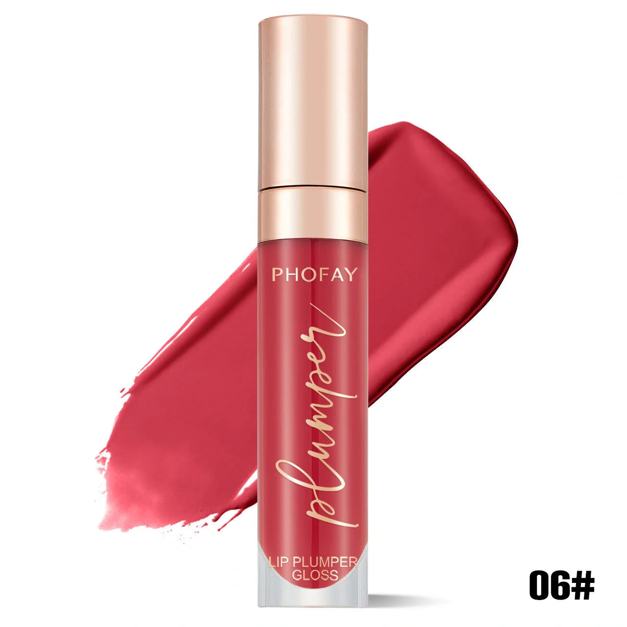 PHOFAY Shiny Lip Plumper Gloss - Volumising Lip Enhancer with Glossy, Radiant Finish