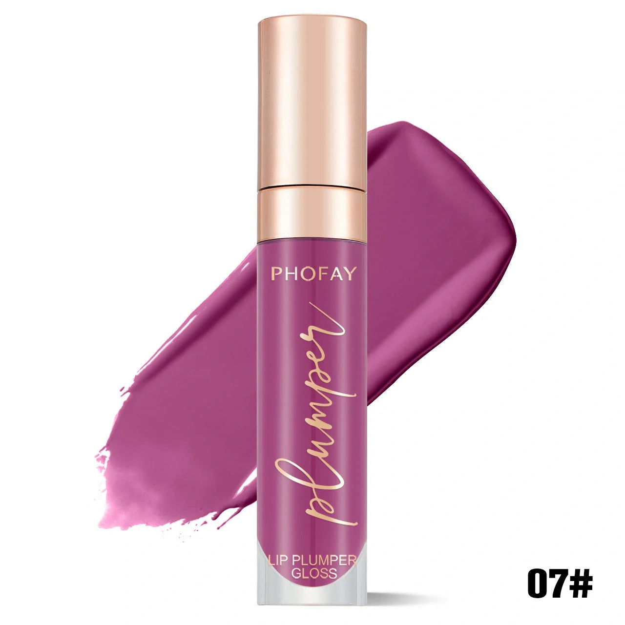 PHOFAY Shiny Lip Plumper Gloss - Volumising Lip Enhancer with Glossy, Radiant Finish
