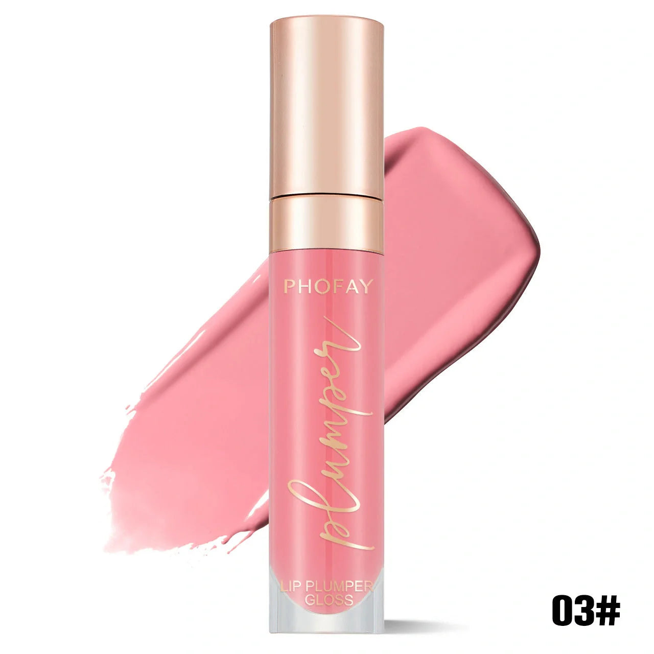 PHOFAY Shiny Lip Plumper Gloss - Volumising Lip Enhancer with Glossy, Radiant Finish
