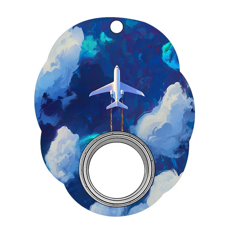Customizable fidget spinner keychain in various vibrant designs to relieve stress, improve focus, and reduce anxiety