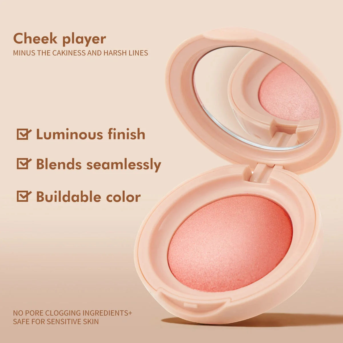 PHOFAY Radiant Powder Blush - A luxurious, luminous formula that enhances your natural beauty with a healthy, glowing complexion.