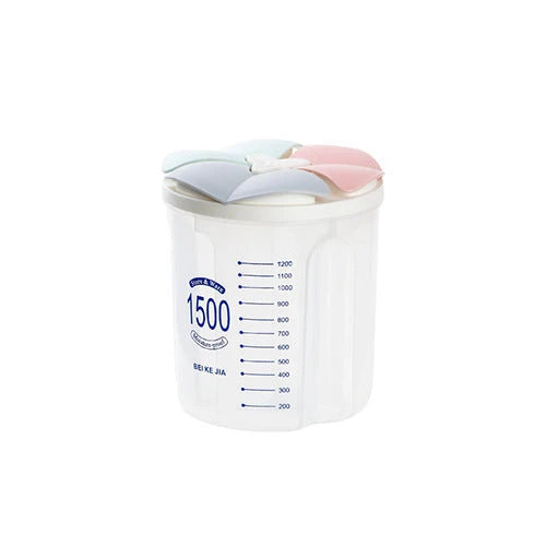 Premium food storage containers with airtight lids, designed to keep cereals, grains, and other dry goods fresh and organised