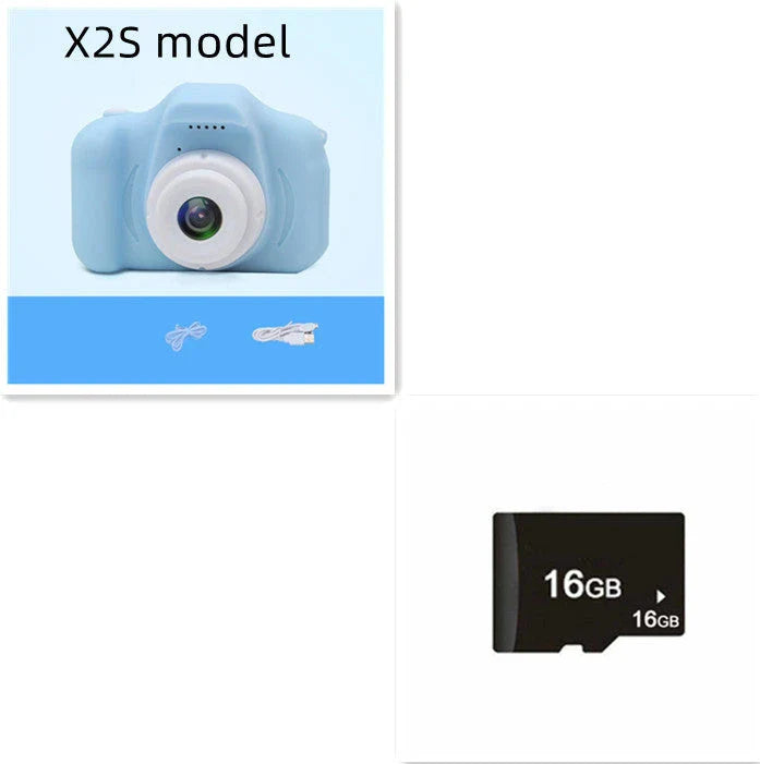 A colorful, cartoon-inspired digital camera for kids with fun filters and high-quality features