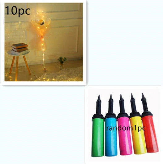 A luminous bouquet of glowing rose-shaped balloons, creating a magical and enchanting display.