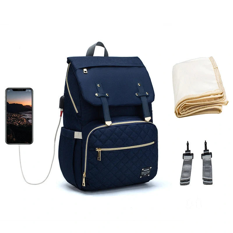 Stylish Mummy Bag - Multifunctional Large Capacity Organiser for Busy Parents in various colours and styles