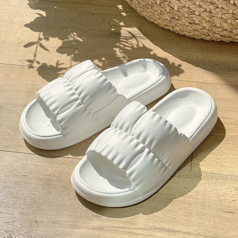 Plush Comfort Bathroom Slides in various vibrant colors, featuring soft EVA soles and water-resistant design