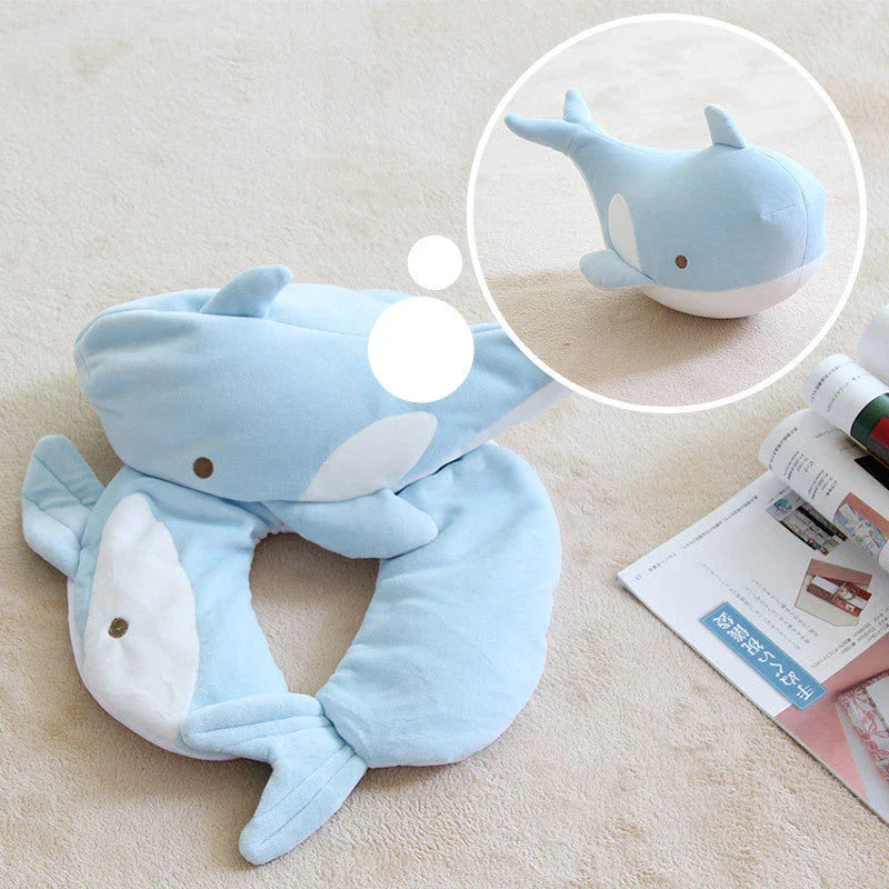 Soft and cozy penguin-shaped neck pillow with U-shaped design for superior comfort and support during work, travel, and relaxation